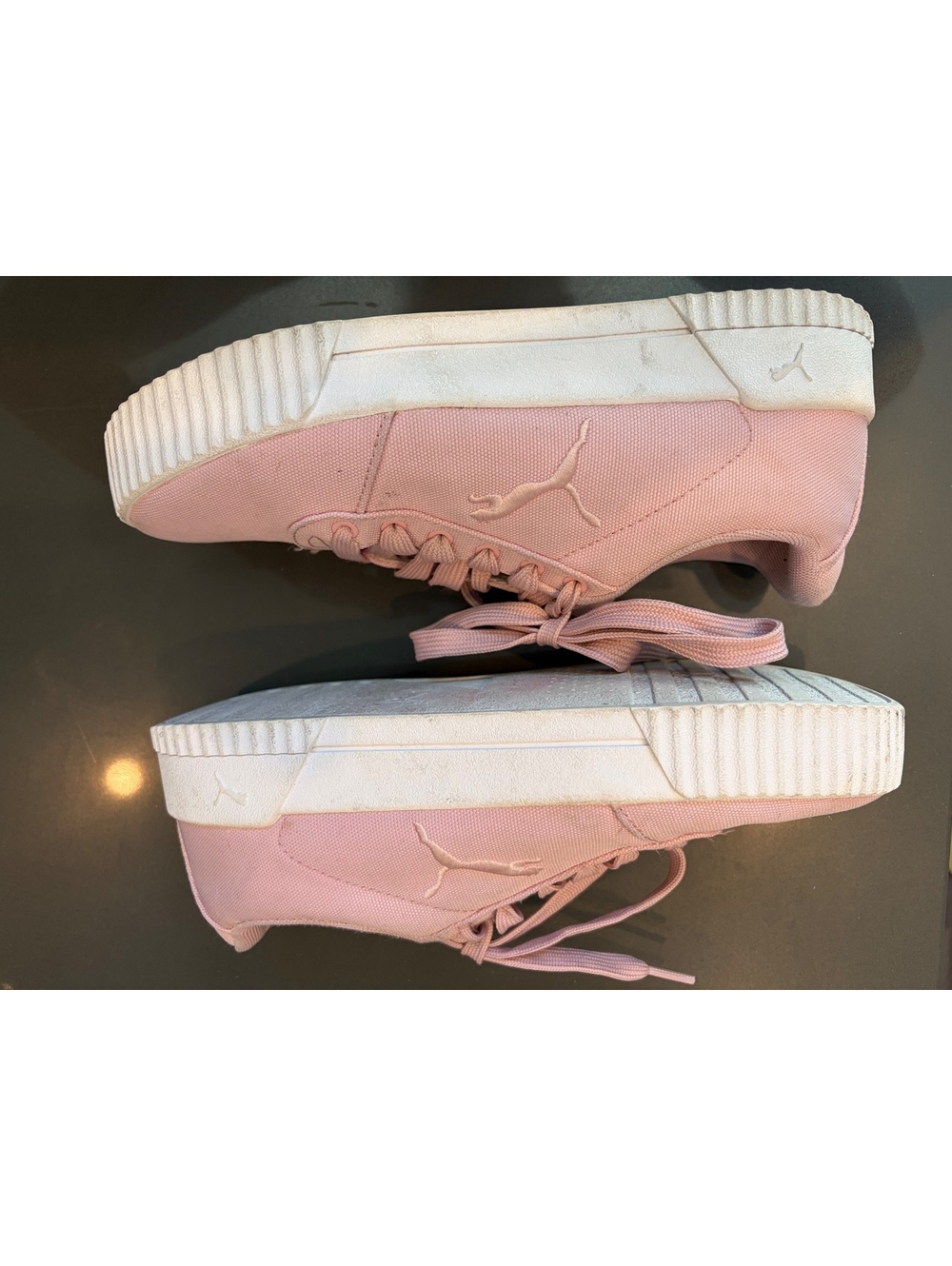 Puma Women's Pink Canvas Sneakers Size 8 - Picture 3 of 8